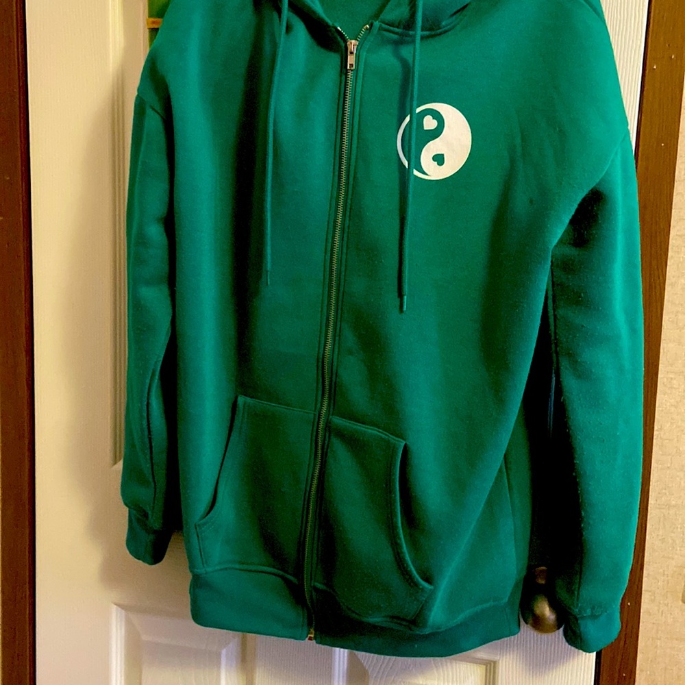 Green zapped up jacket